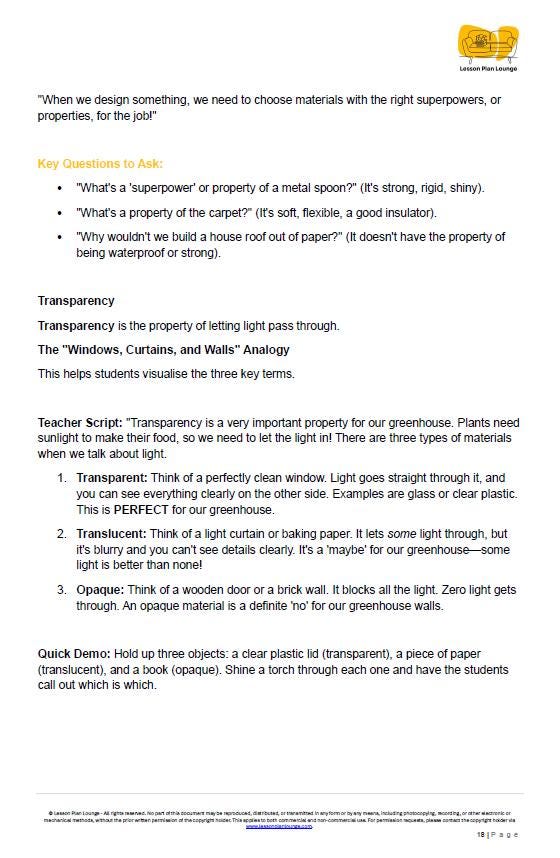 Design Technologies - Grow Your Own Greenhouse Gadget: 10 Lesson Plans + Summative Assessment and FREE Design PORTFOLIO Workbook (Year 3-4)