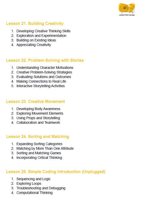 35 Life Skills Lessons for the Year 1 Student