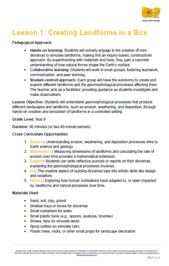 HASS - Geography: 12 Lesson Plans + 1 Summative Assessment Task + FREE Student WORKBOOK (Year 8)