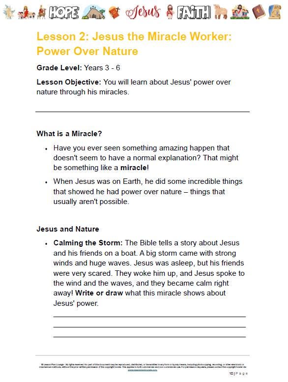 Studies of Religion - Who is Jesus: 10 Lesson Plans + 1 Summative Assessment Task + Student Workbook (Year 3 - Year 6)