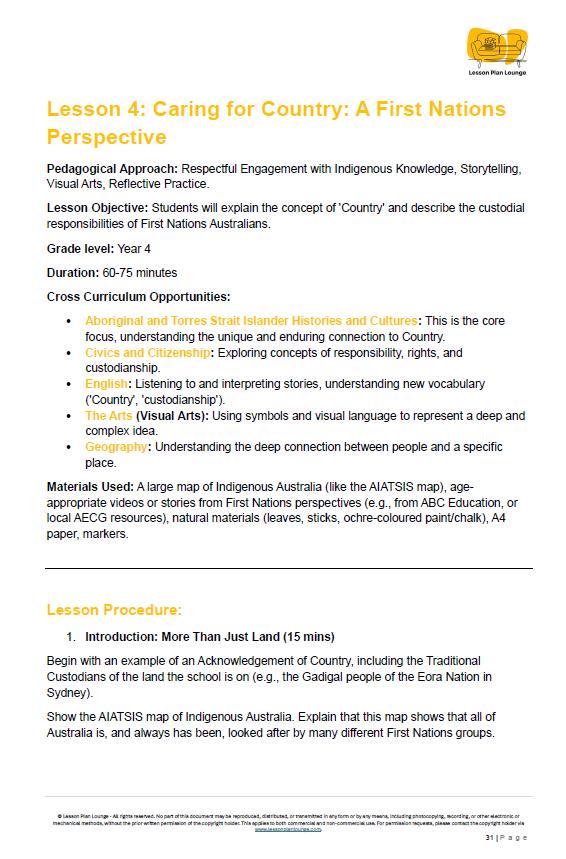 HASS - Geography: 10 Lesson Plans + 1 Summative Assessment and FREE Student Workbook (Year 4)