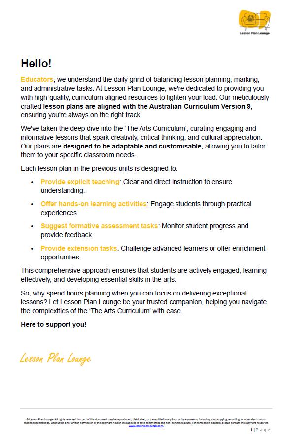 The Arts - DANCE: 12 Lesson Plans + 1 Summative Assessment + 10 Fun Dance Ideas (Year 2)