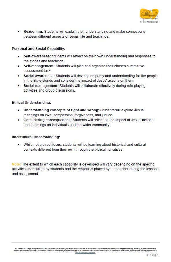 Studies of Religion - Who is Jesus: 10 Lesson Plans + 1 Summative Assessment Task + Student Workbook (Year 3 - Year 6)