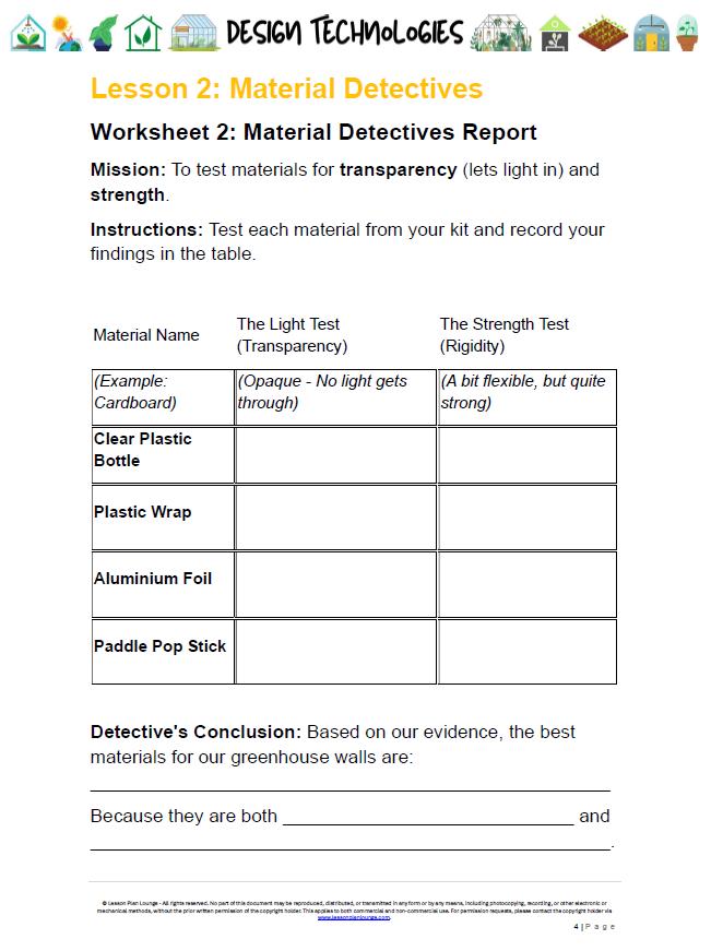 Design Technologies - Grow Your Own Greenhouse Gadget: 10 Lesson Plans + Summative Assessment and FREE Design PORTFOLIO Workbook (Year 3-4)