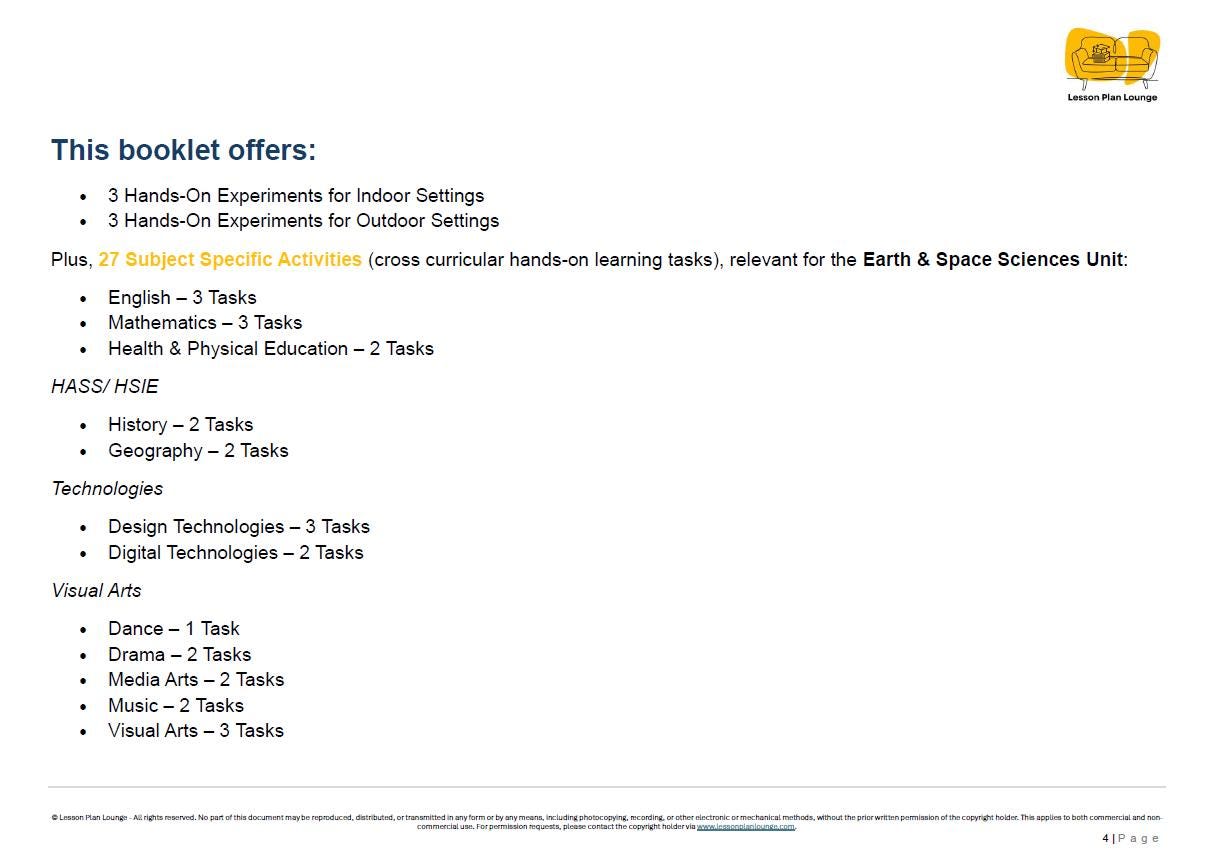 Earth and Space Sciences: 33 Hands-On Learning Tasks & Experiments (Year 2)