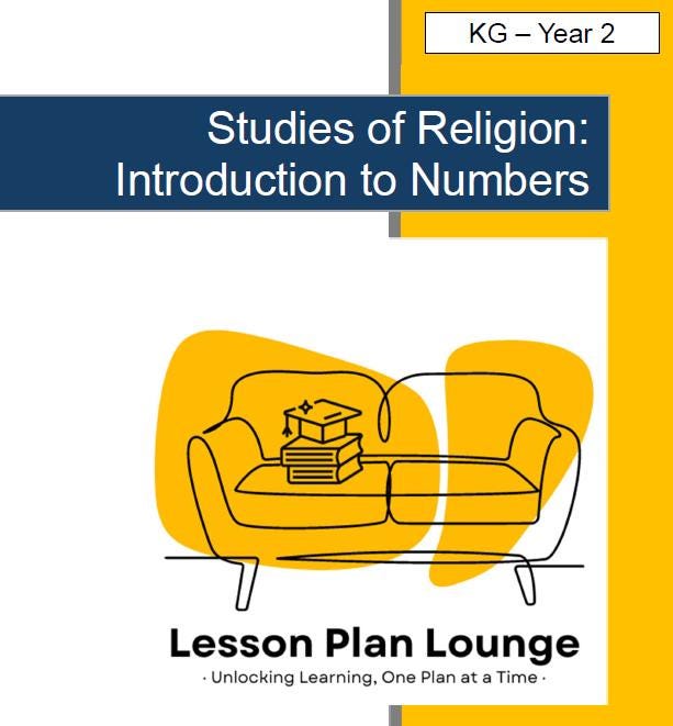 Studies of Religion - Introduction to Numbers: 10 Lesson Plans + 1 Summative Assessment Task (Kindergarten to Year 2)