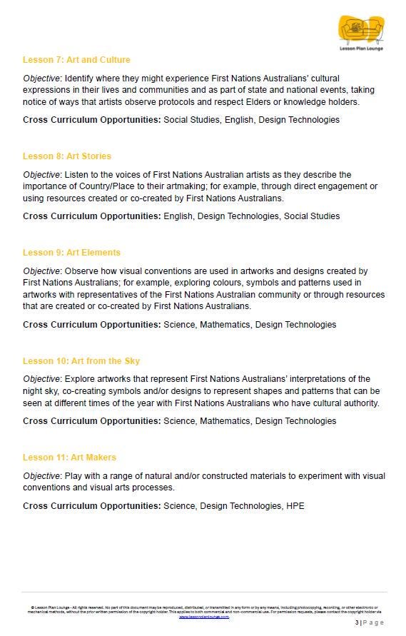 The Arts - VISUAL ARTS: 12 Lesson Plans + 1 Summative Assessment (Year 2)