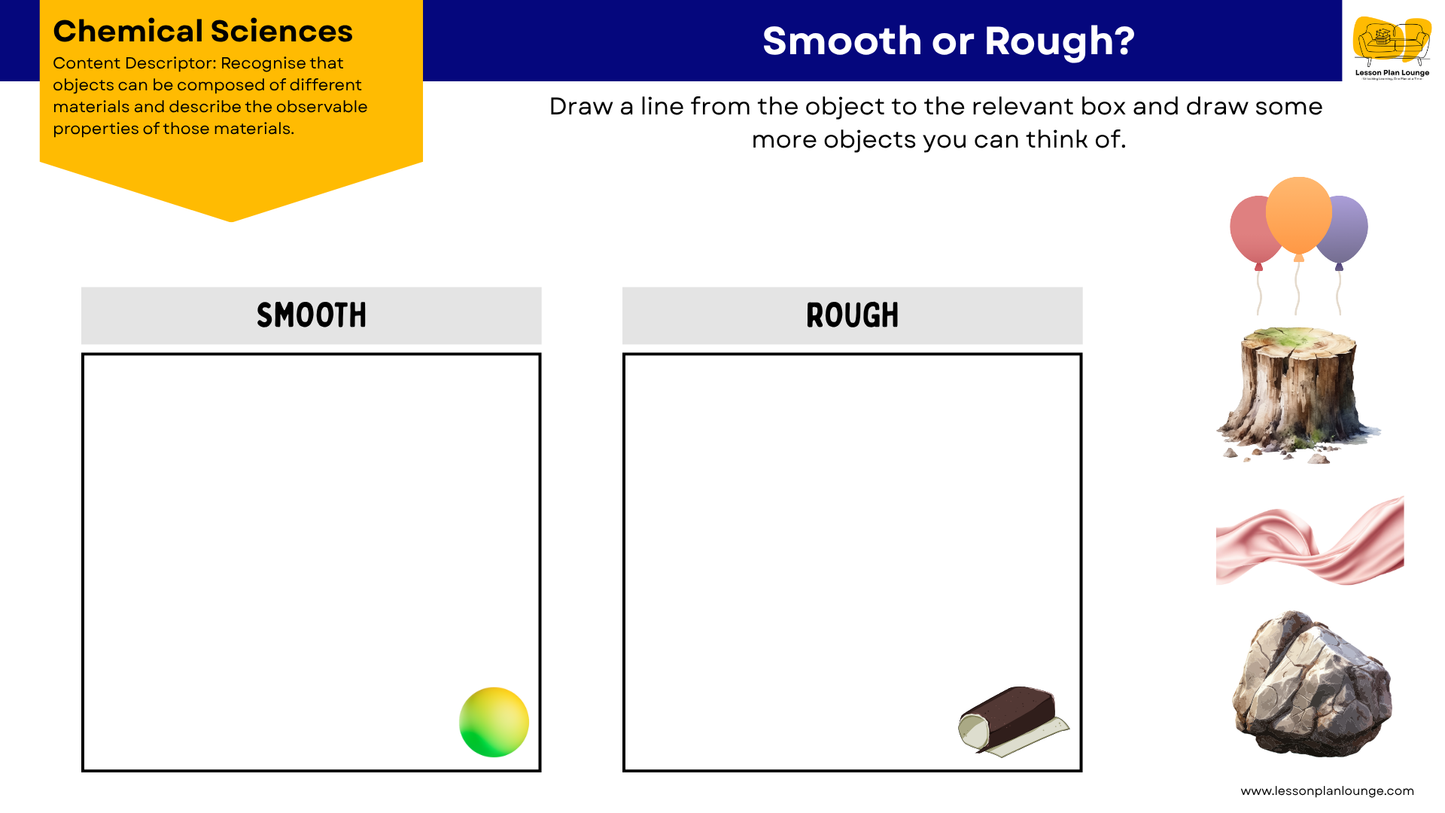 FREE Worksheets - Chemical Sciences - Different Materials and Properties - Education - Kindergarten