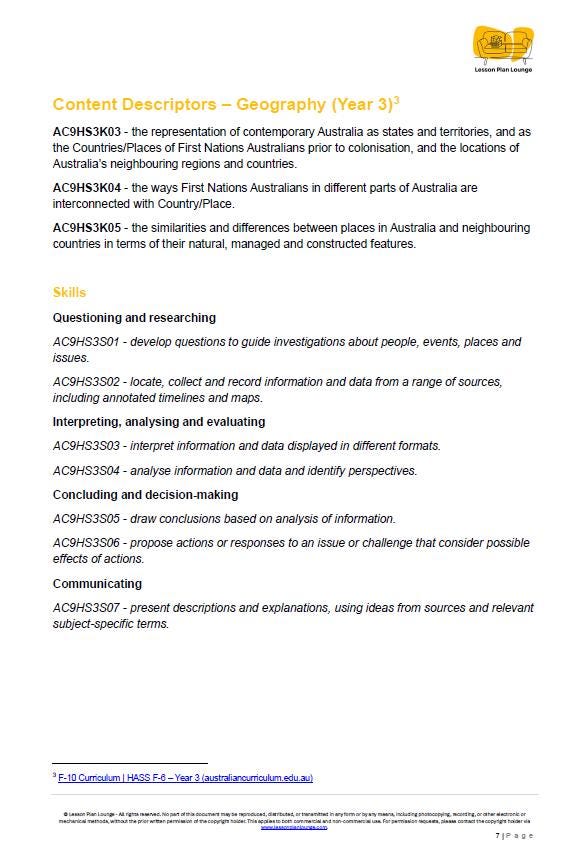 HASS - Geography: Lesson Plans (15 lessons) + 1 Summative Assessment + FREE Student Workbook (Year 3)