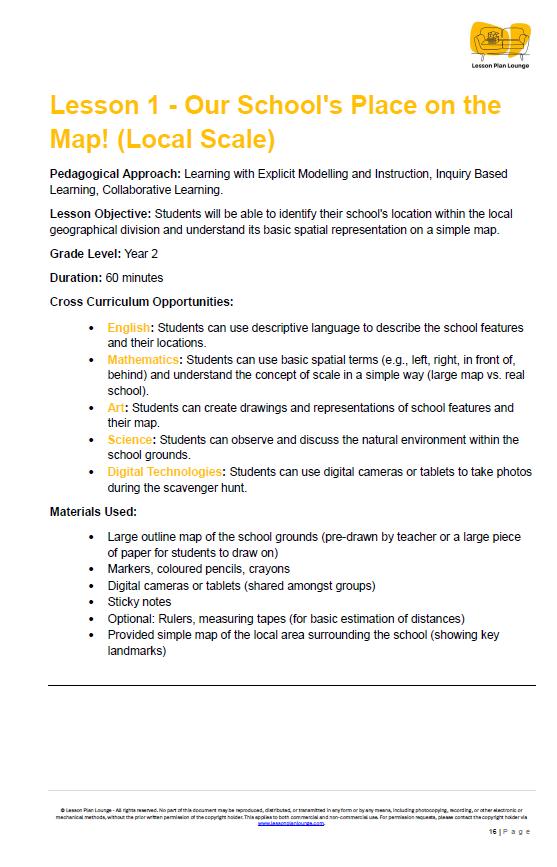 HASS - Geography: Lesson Plans (9 lessons) + 1 Summative Assessment + FREE Student Workbook (Year 2)