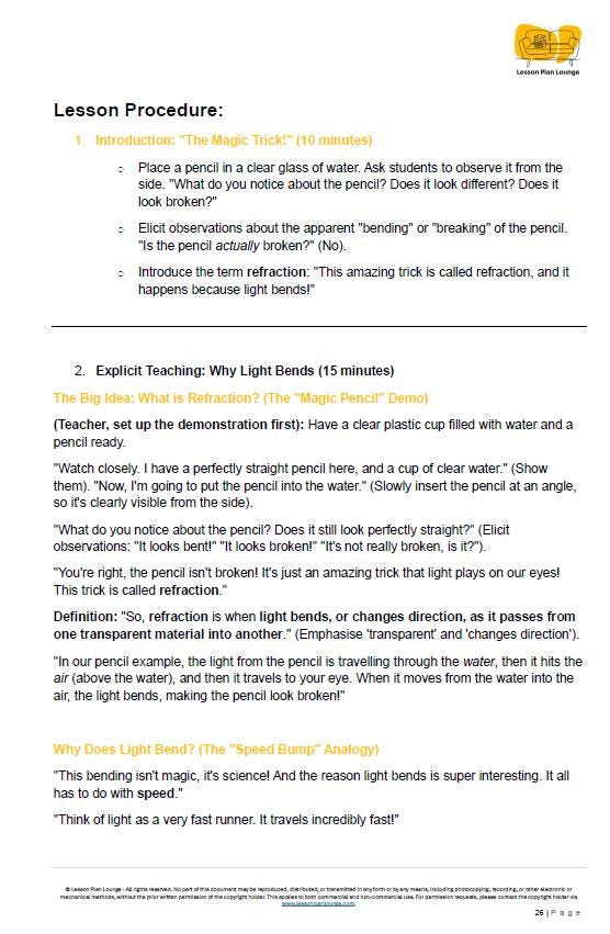 Science - Physical Sciences: Lesson Plans (10 lessons) + 1 Summative Assessment + FREE Student Workbook (Year 5)