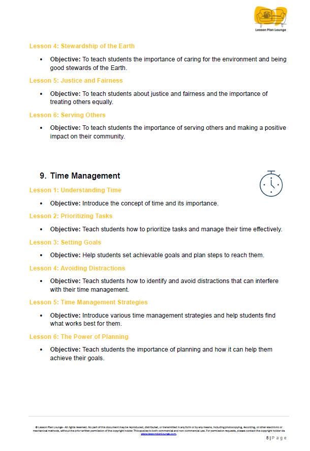 60 Engaging Life Skills Lessons for the Year 3 Student