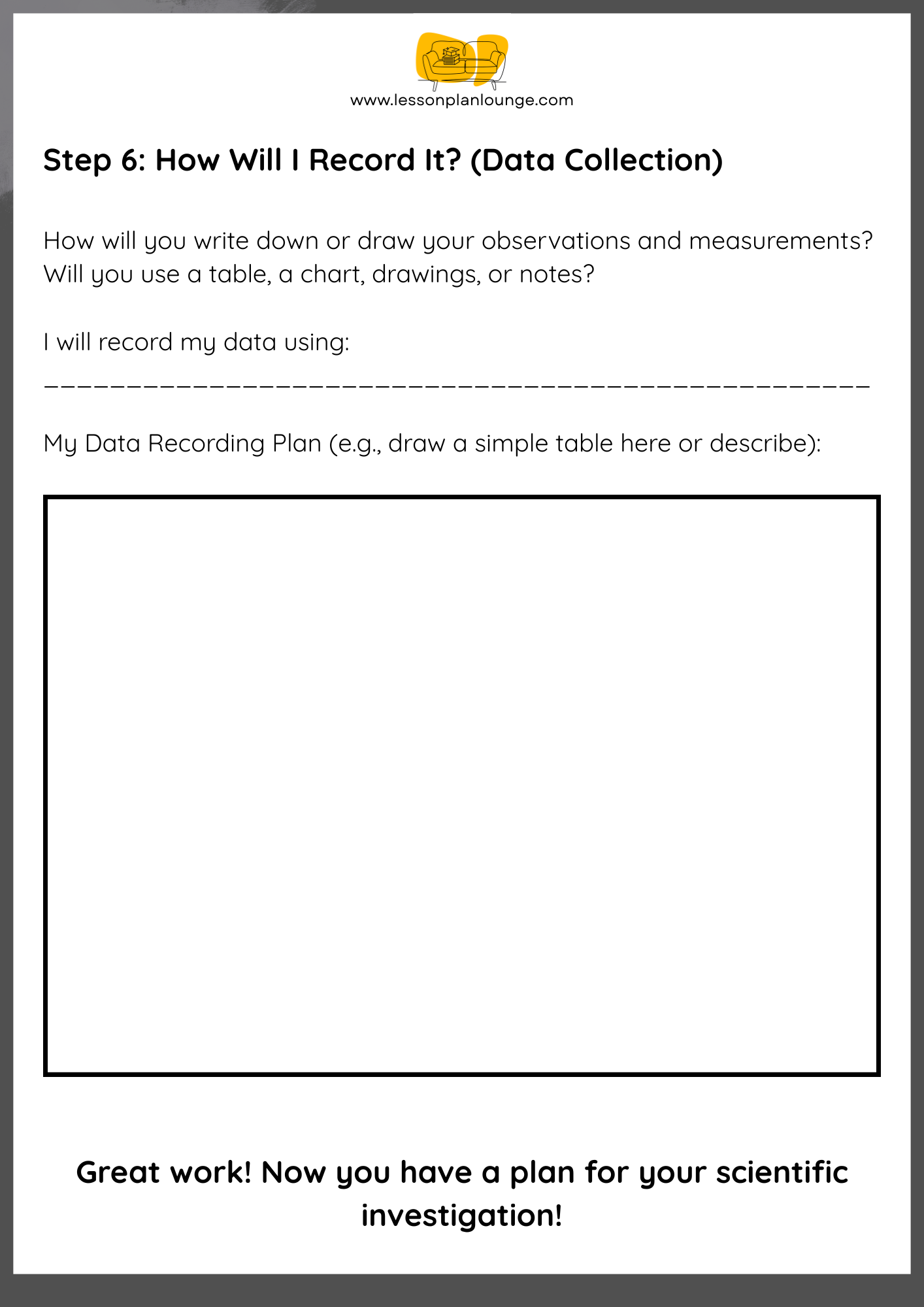 FREE Worksheet - Science - Design and Experiment Template - Neutral - (Primary/ Higher Education)