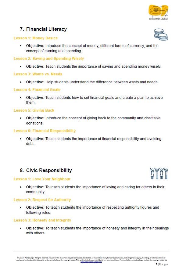 60 Engaging Life Skills Lessons for the Year 3 Student