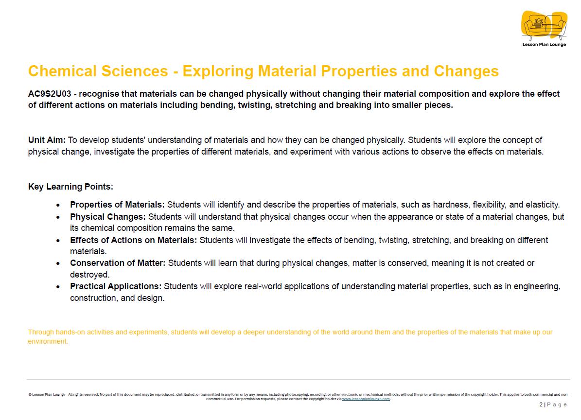 Chemical Sciences: 39 Hands-On Learning Tasks & Experiments (Year 2)