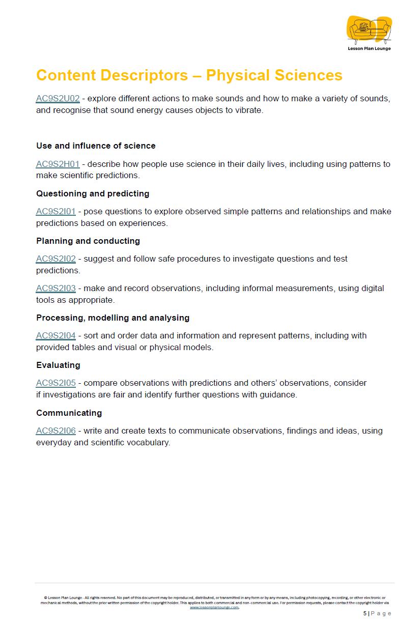 PHYSICAL SCIENCES - Adjusted Curriculum: 12 Lesson Plans + 1 Summative Assessment Task (Year 2)