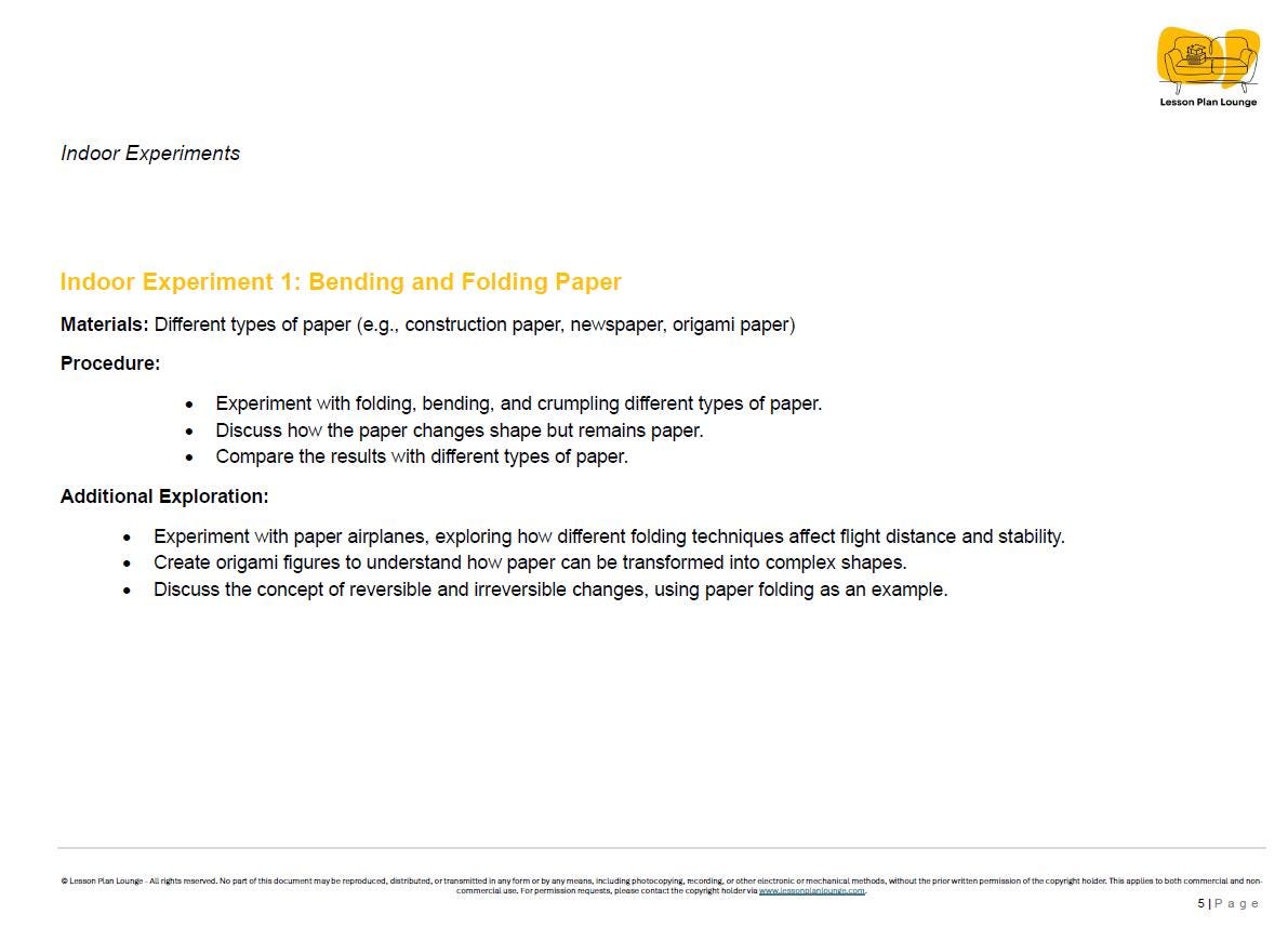 Chemical Sciences: 39 Hands-On Learning Tasks & Experiments (Year 2)