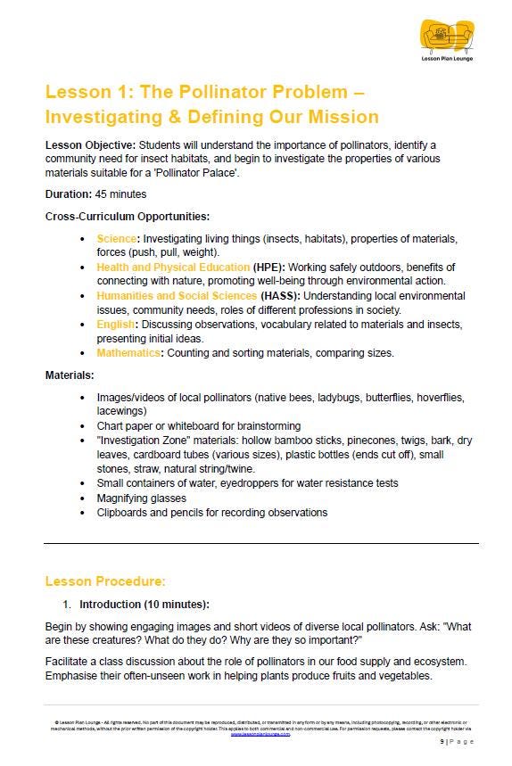 Design Technologies - My Australian Bug Hotel: 10 Lesson Plans + 1 Summative Assessment Task and FREE Student DESIGN PORTFOLIO (Year 3)