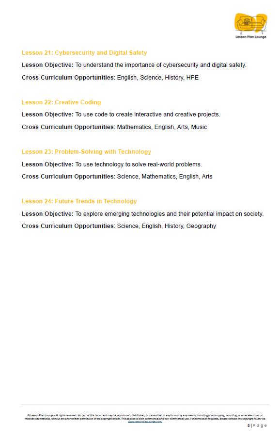 Digital Technologies (AC9TDI4K01- AC9TDI4P09): 24 Lesson Plans (covering multiple lessons) with 75+ Hands-On Learning Tasks (Year 3)