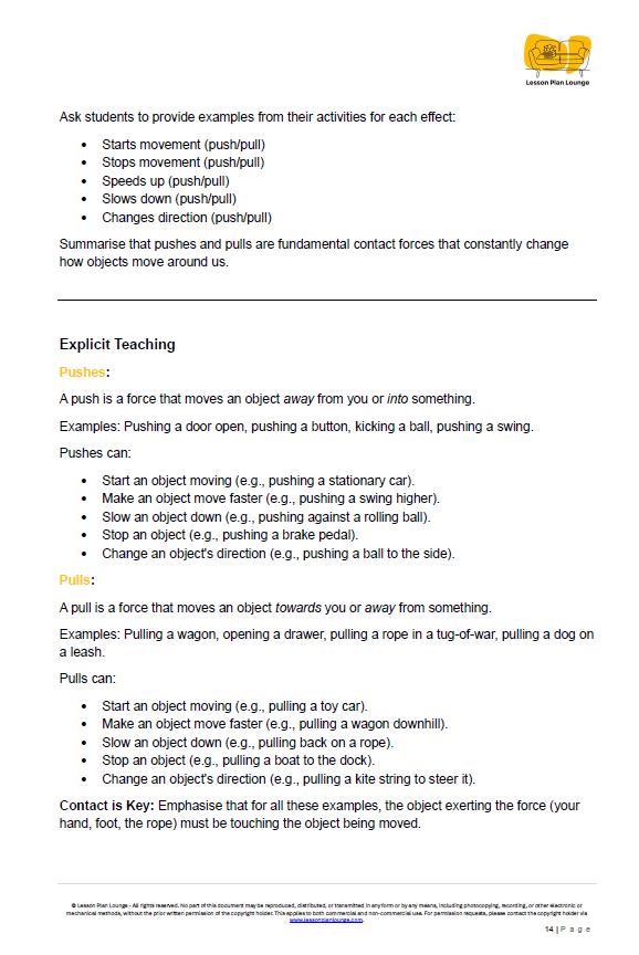 Science - Physical Sciences: 10 Lesson Plans + 1 Summative Assessment and FREE Student WORKBOOK (Year 4)