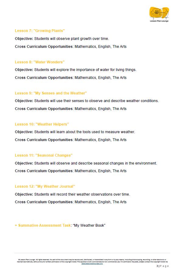 EARTH AND SPACE Sciences Adjusted Curriculum: 12 Lesson Plans + 1 Summative Assessment Task (Year 1)