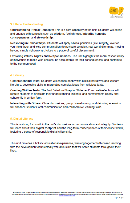 Studies of Religion - Wisdom & Discernment: Making Good Choices (Year 7-12)
