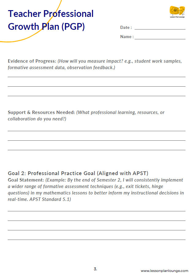 FREE Download - Teacher Professional Growth Plan (PGP) | APST Aligned Template for Australian Teachers
