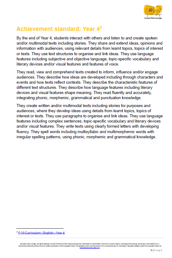 English - Unit 1: Digital Detectives & News Hounds - LESSON PLANS - Year 4