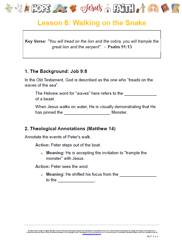 Into the Deep: Chaos, Creation & Christ - Studies of Religion - LESSON PLANS - Year 7 - 12