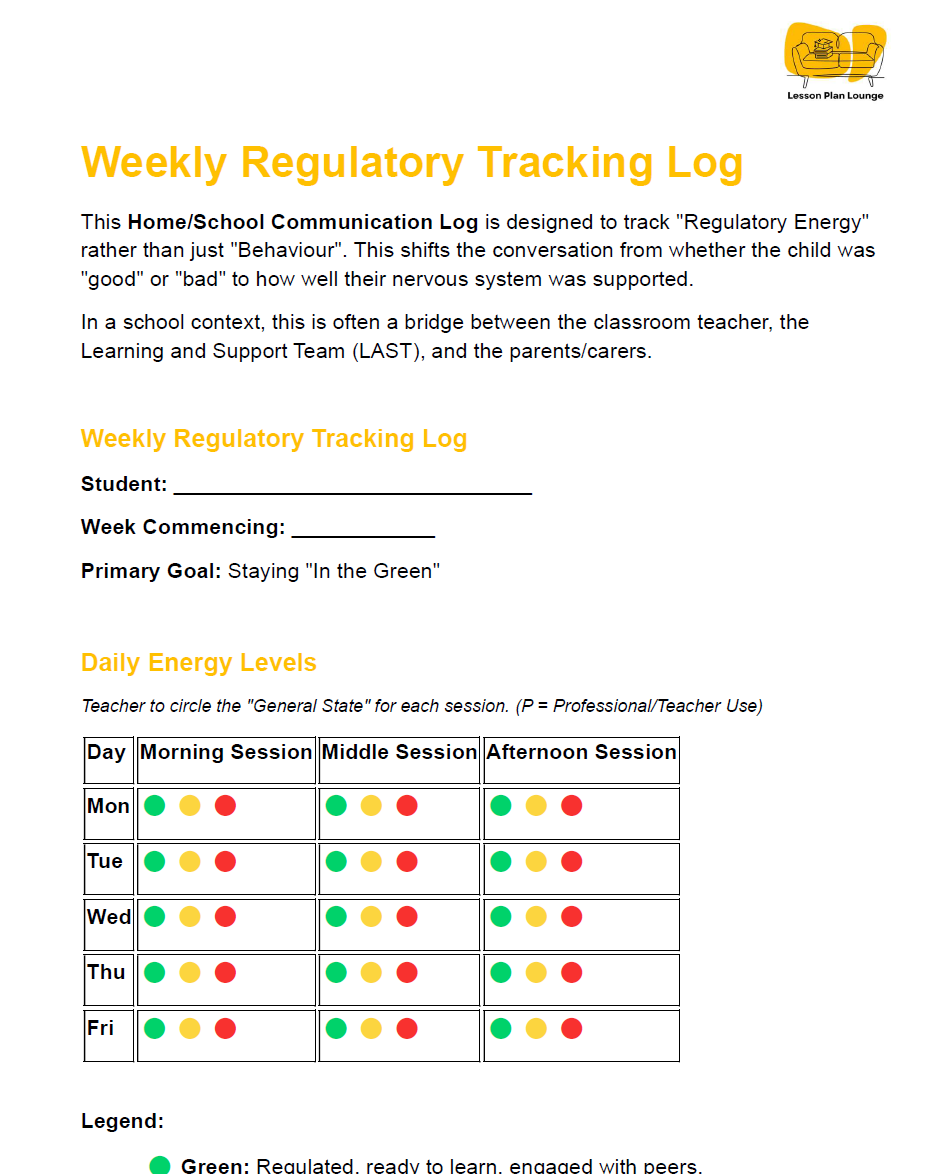 FREE Download - Weekly Regulatory Tracking Log