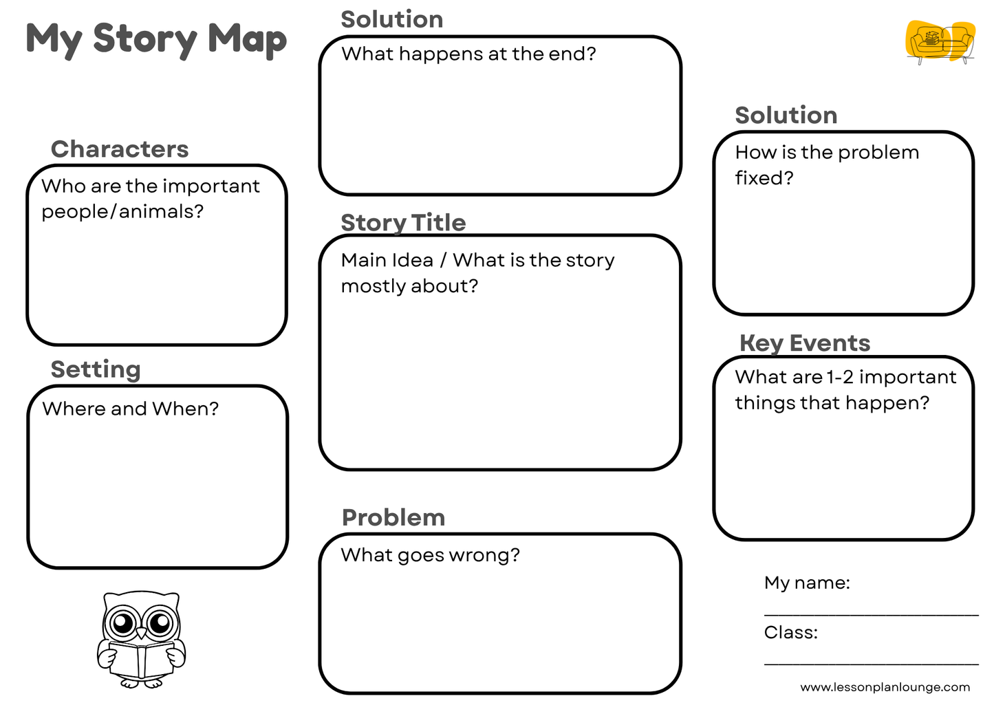 FREE Worksheet - English - Story Map 2 (Grey) - Primary Education