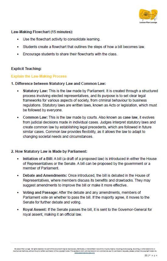 HASS Civics & Citizenship: 4 Lesson Plans + 1 Summative Assessment Task + FREE Student WORKBOOK (Year 8)