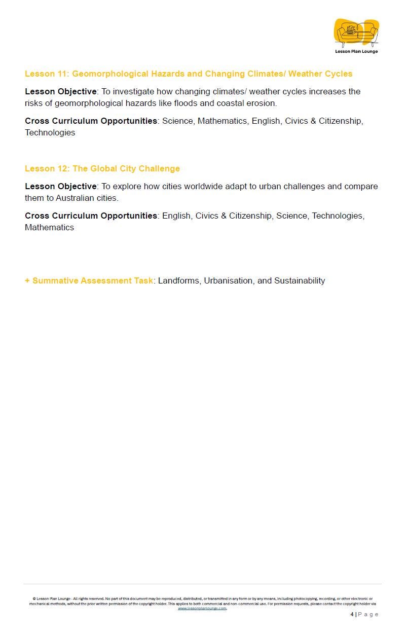 HASS - Geography: 12 Lesson Plans + 1 Summative Assessment Task + FREE Student WORKBOOK (Year 8)