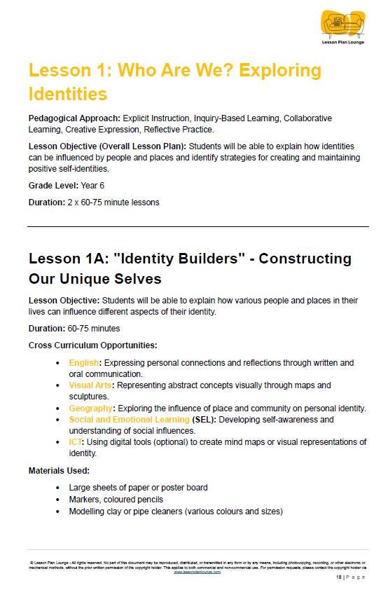 HPE - Personal, social and community health: 10 Lesson Plans + 1 Summative Assessment Tasks + FREE Student Workbook (Year 6)