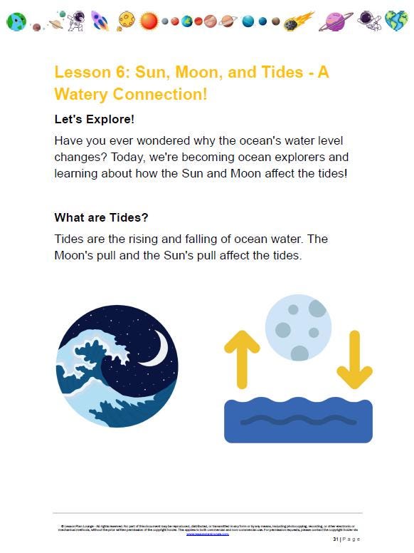 Science - Earth & Space Sciences: Lesson Plans (10 lessons) + 1 Summative Assessment + FREE Student Workbook (Year 2)