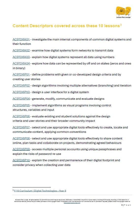 Digital Technologies - Designing Our Digital Green Thumb: 10 Lesson Plans + 1 Summative Assessment and FREE Student WORKBOOK (Year 5 & 6)