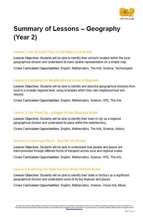 HASS - Geography: Lesson Plans (9 lessons) + 1 Summative Assessment + FREE Student Workbook (Year 2)