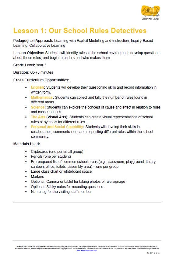 HASS - Civics & Citizenship: Lesson Plans (7 lessons) + 1 Summative Assessment + FREE Student Workbook (Year 3)