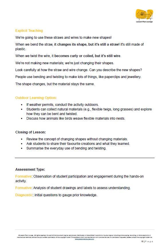 Science - Chemical Sciences: Lesson Plans (10 lessons) + 1 Summative Assessment + FREE Student Workbook (Year 2)