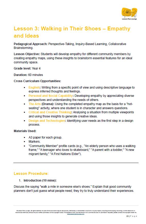HASS - Civics and Citizenship: 5 Lesson Plans + 1 Summative Assessment and FREE Student Workbook (Year 4)