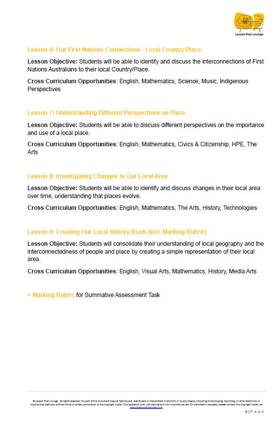 HASS - Geography: Lesson Plans (9 lessons) + 1 Summative Assessment + FREE Student Workbook (Year 2)