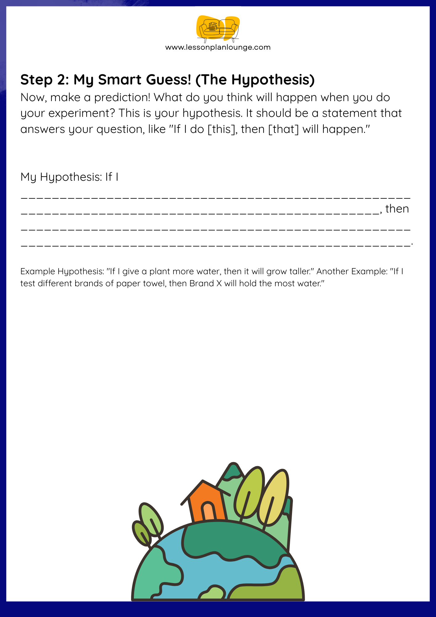 FREE Worksheet - My Scientific Investigation Plan (Habitat) - Education - Biological Sciences (Year 4 - Year 8)