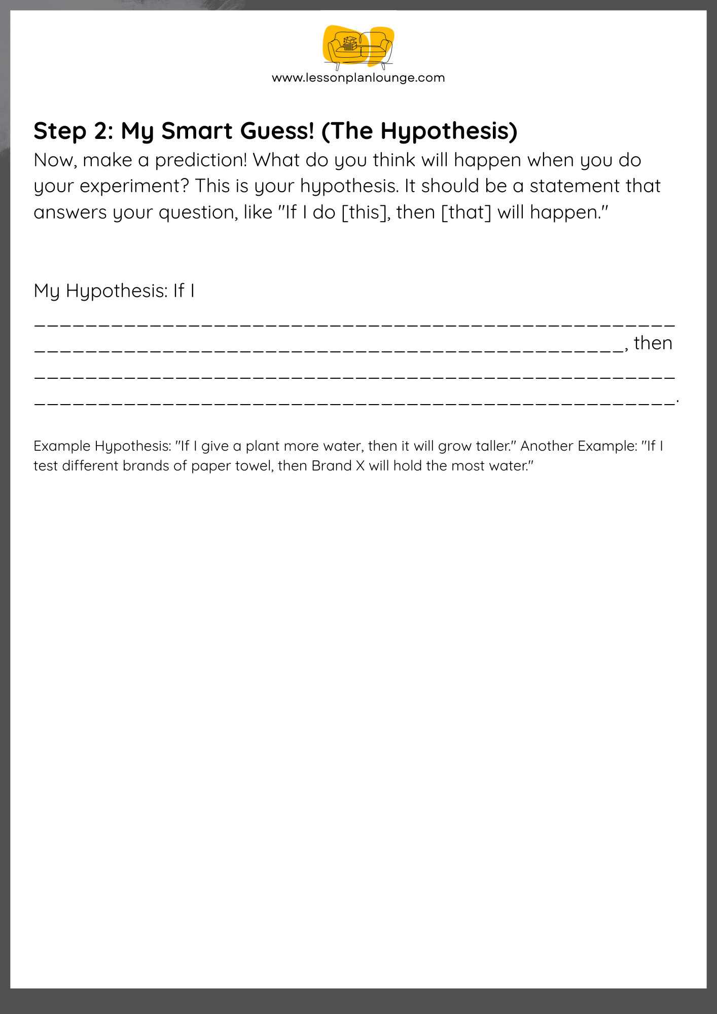 FREE Worksheet - Science - Design and Experiment Template - Neutral - (Primary/ Higher Education)