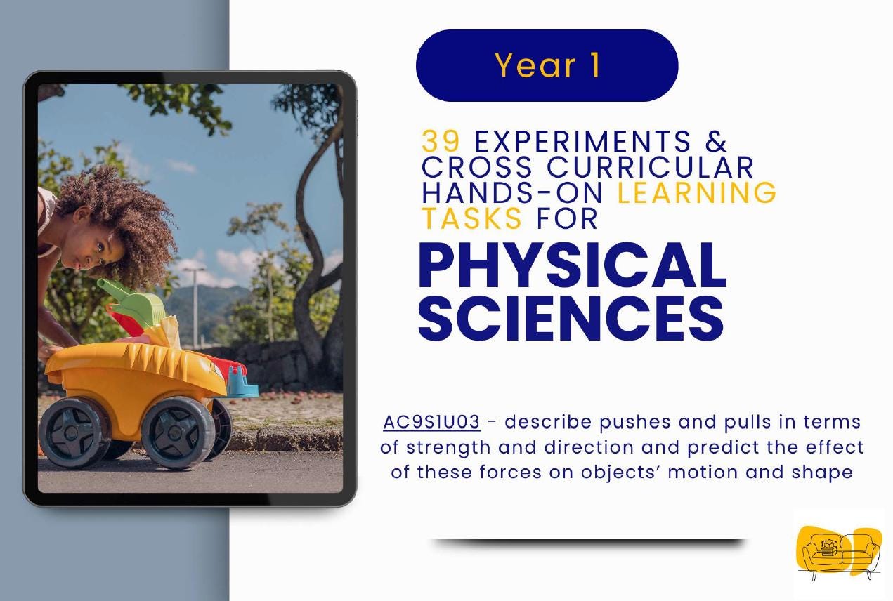 Physical Sciences: 39 Hands-On Learning Tasks & Experiments (Year 1)