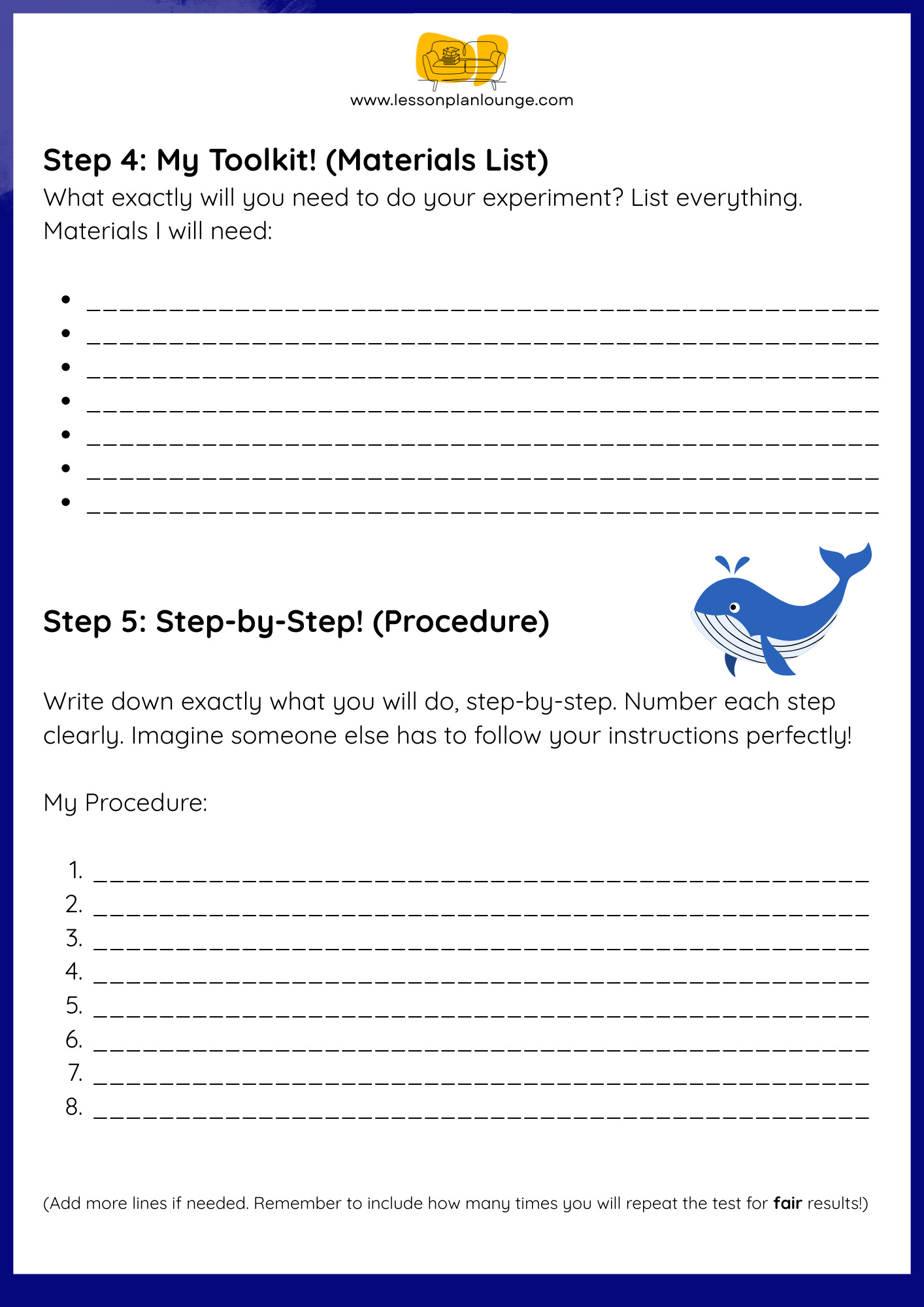 FREE Worksheet - My Scientific Investigation Plan (Habitat) - Education - Biological Sciences (Year 4 - Year 8)