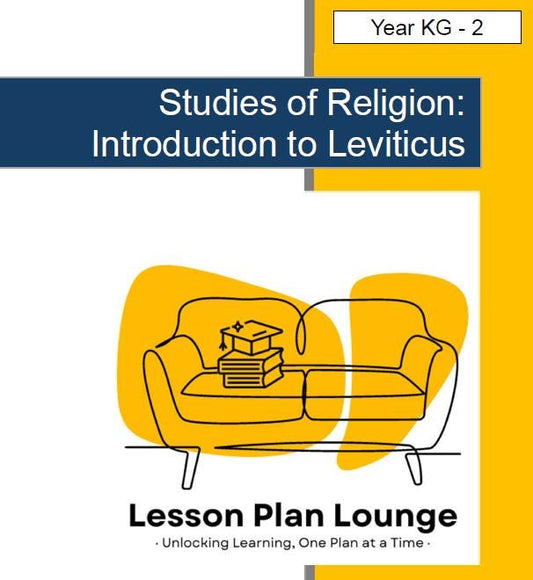 Studies of Religion - Introduction to Leviticus: 10 Lesson Plans + 1 Summative Assessment Task (Kindergarten to Year 2)