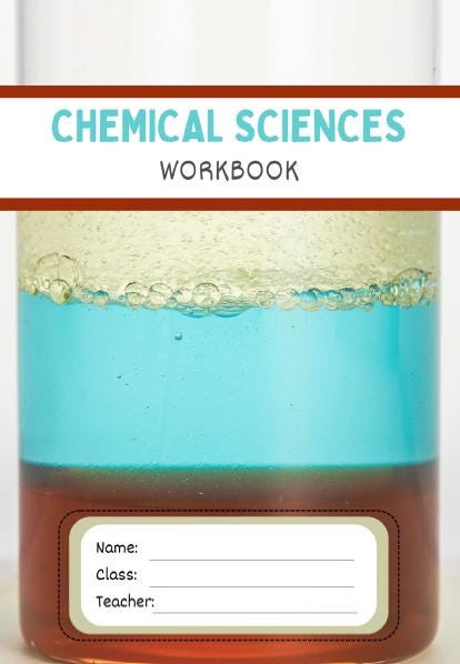 Science - Chemical Sciences: 10 Lesson Plans + 1 Summative Assessment Task + FREE Student WORKBOOK (Year 7)