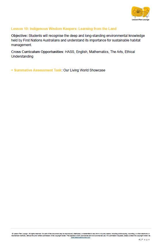 Science - Biological Sciences: 10 Lesson Plans, covering up to 20 lessons + 1 Summative Assessment and FREE Student Workbook (Year 6)