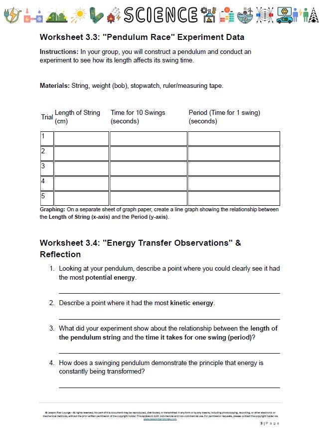 Science - Physical Sciences: 10 Lesson Plans + 1 Summative Assessment Task + FREE Student WORKBOOK (Year 8)