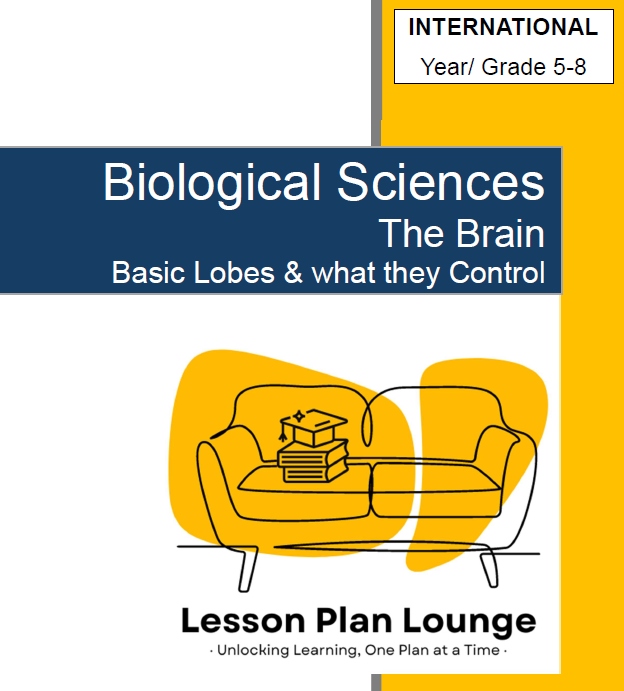 Biological Sciences - The Brain Basic Lobes and what they Control - Year/ Grade 5-8